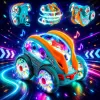 Masinuta acrobatica de drift cu rotire la 360° si rasturnari de 180 grade cu iluminare LED si muzica, 3+