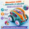 Masinuta acrobatica de drift cu rotire la 360° si rasturnari de 180 grade cu iluminare LED si muzica, 3+
