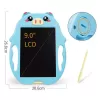 Tableta copii LCD Porcusor cu buton de stergere, 23cm, Albastru