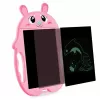 Tableta copii LCD Iepuras cu buton de stergere, 23cm, Roz