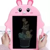 Tableta copii LCD Iepuras cu buton de stergere, 23cm, Roz