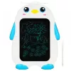 Tableta copii LCD Pinguin cu buton de stergere, 26 x 21 cm, Albastru
