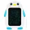 Tableta copii LCD Pinguin cu buton de stergere, 26 x 21 cm, Albastru