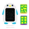 Tableta copii LCD Pinguin cu buton de stergere, 26 x 21 cm, Albastru