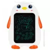 Tableta copii LCD Pinguin cu buton de stergere, 26 x 21 cm, Portocaliu