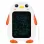 Tableta copii LCD Pinguin cu buton de stergere, 26 x 21 cm, Portocaliu