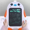 Tableta copii LCD Pinguin cu buton de stergere, 26 x 21 cm, Portocaliu