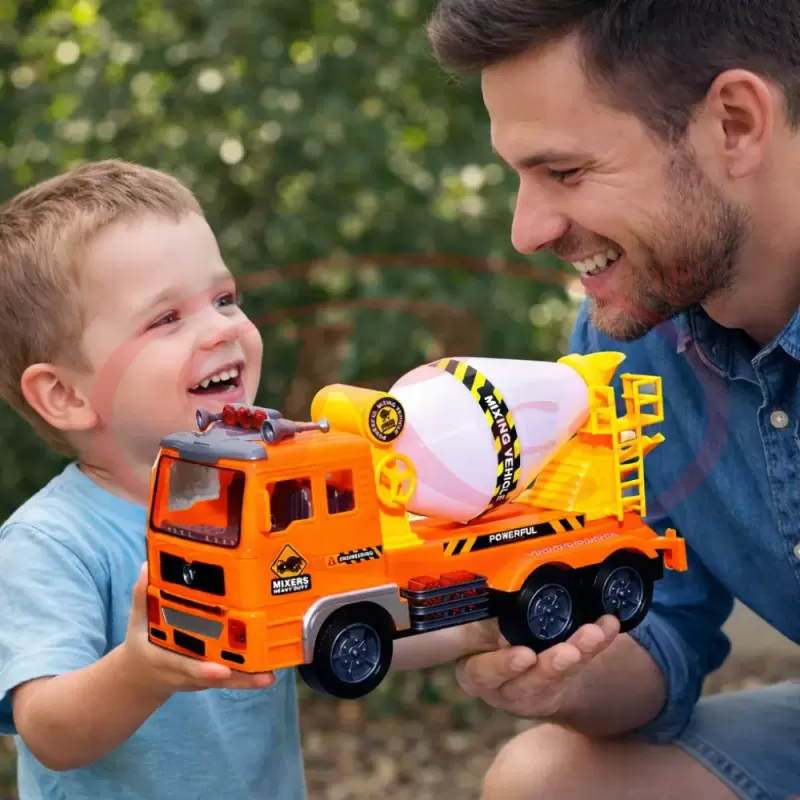 Betoniera de jucarie, interactiva, cu sunete si lumini, 27x 13 x 9 cm