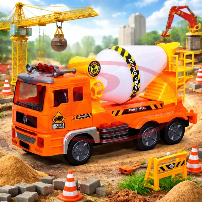 Betoniera de jucarie, interactiva, cu sunete si lumini, 27x 13 x 9 cm