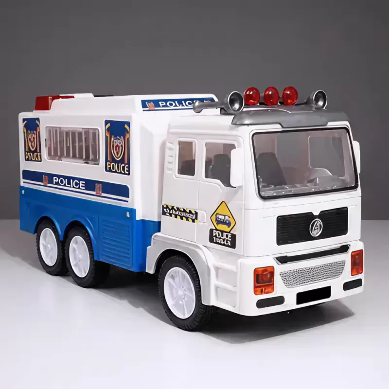 Masina de politie de jucarie, interactiva, cu sunete si lumini, 27 x 13 x 9 cm