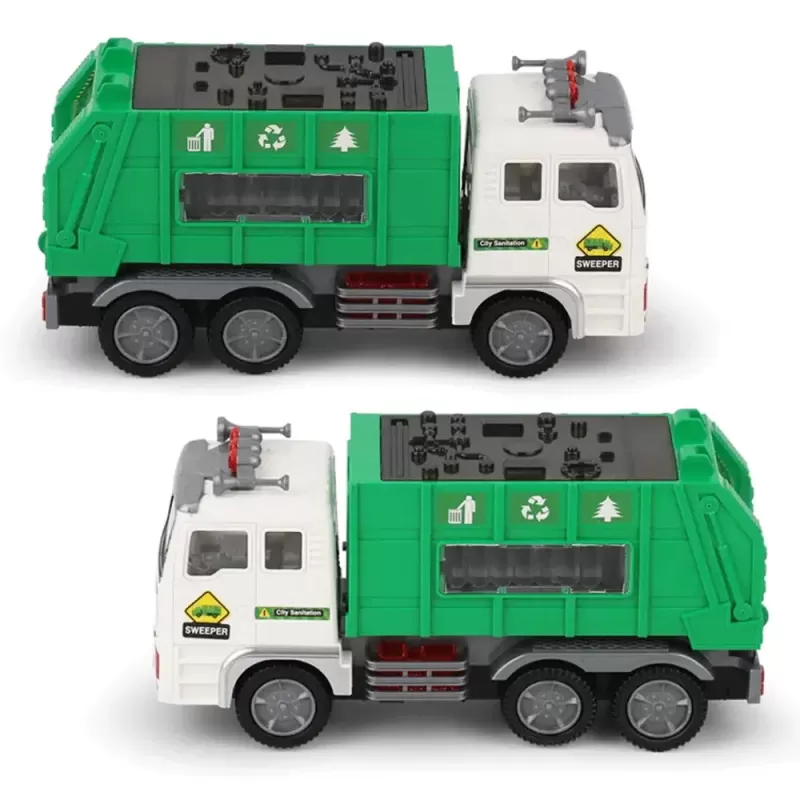 Masina de gunoi de jucarie, interactiva, cu sunete si lumini, 27 x 13 x 9 cm