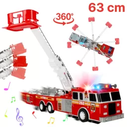 Masina de Pompieri Mare – Scara Extensibila, Lumini si Sunete Realiste, 63 cm