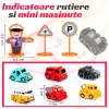 Set 2 in 1, Parcare Interactiva cu Lift Automat, Piste Spirale si 6 Mini Masinute – Jucarie Educativa cu Lumini si Sunete