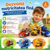 Set 12 Masinute RCO pentru Copii, Vehicule Colorate cu Elemente Mobile, Fara Baterii, 3+ Ani