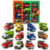 Set 12 Masinute RCO pentru Copii, Vehicule Colorate cu Elemente Mobile, Fara Baterii, 3+ Ani