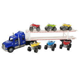 Jucarie – Camion de transport cu masinute ATV, 6 buc