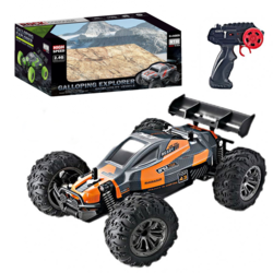 Masina cu telecomanda 2.4GHz Speedy RTR, 12 Km/h, amortizoare, 1:18, Portocaliu, +6 ani