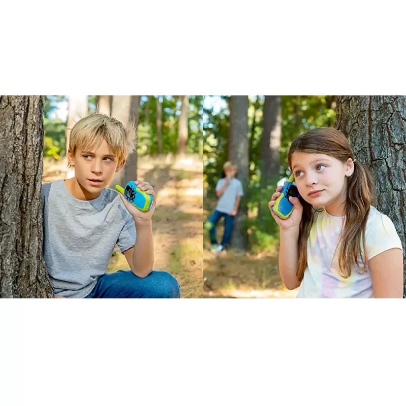 Set doua statii Walkie Talkie pentru copii, Antena si Lanterna, Raza de Actiune 3 km in spatii deschise, 8 canale de emisie, functia VOX