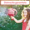 Jucarie interactiva de facut baloane, cu 2 capete interschimbabile 132 / 73 orificii, Bubble Fun, Roz 
