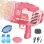 Jucarie interactiva de facut baloane, cu 2 capete interschimbabile 132 / 73 orificii, Bubble Fun, Roz 