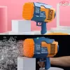 Pistol automat de facut baloane, cu 2 capete interschimbabile 132 / 73 orificii, Bubble Rocket, Albastru