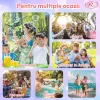Jucarie interactiva de facut baloane, cu 2 capete interschimbabile 132 / 73 orificii, Bubble Fun, Verde