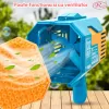 Jucarie interactiva de facut baloane, cu 2 capete interschimbabile 132 / 73 orificii, Bubble Fun, Verde