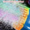 Jucarie interactiva de facut baloane, cu 2 capete interschimbabile 132 / 73 orificii, Bubble Fun, Verde