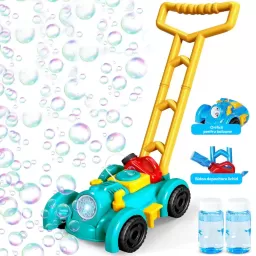Masinuta de Tuns Iarba cu Functie Bubble Maker, 43 x 44 x 19 cm, 3+ Ani