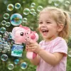 Jucarie pentru baloane din sapun, Pink Unicorn RCO, cu rezerva de lichid, 20 orificii evacuare