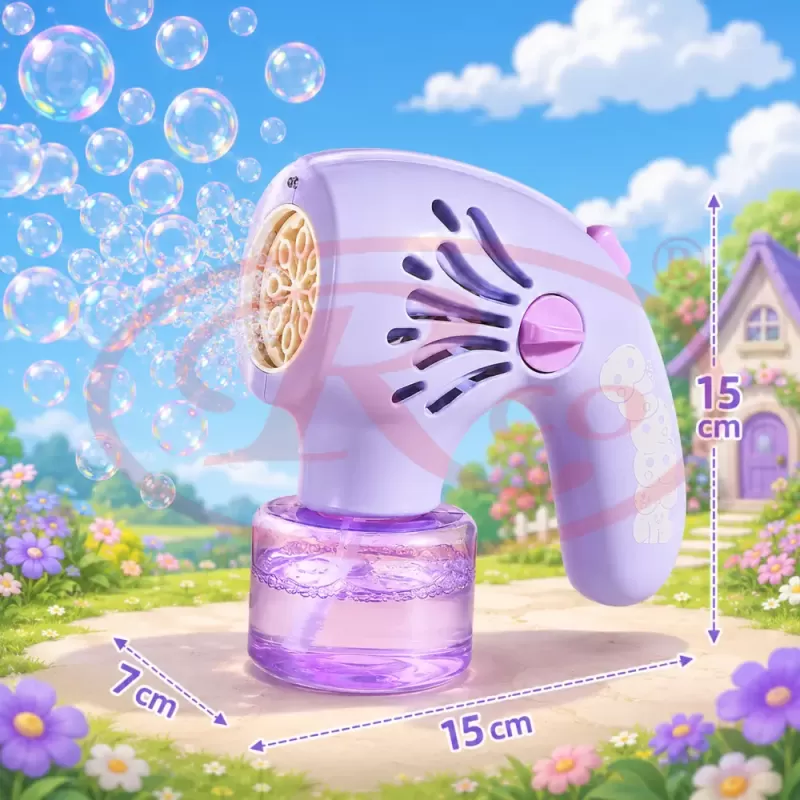 Generator de baloane de sapun transparente si multicolore cu ventilator portabil cu 20 de orificii