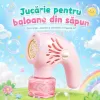 Generator de baloane de sapun transparente si multicolore cu ventilator portabil cu 20 de orificii