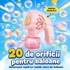 Generator de baloane de sapun transparente si multicolore cu ventilator portabil cu 20 de orificii