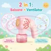 Generator de baloane de sapun transparente si multicolore cu ventilator portabil cu 20 de orificii