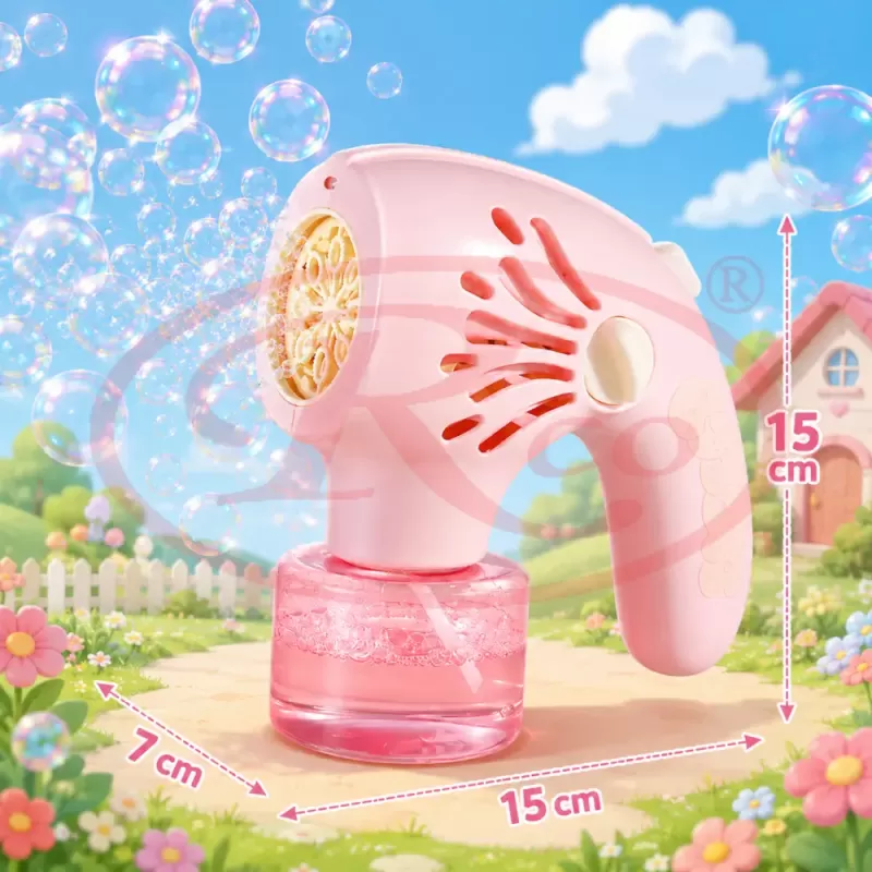 Generator de baloane de sapun transparente si multicolore cu ventilator portabil cu 20 de orificii