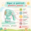 Generator de baloane de sapun cu ventilator portabil, unicorn decorativ si 20 de orificii