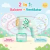 Generator de baloane de sapun cu ventilator portabil, unicorn decorativ si 20 de orificii