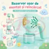Generator de baloane de sapun cu ventilator portabil, unicorn decorativ si 20 de orificii