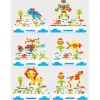 Jucarie educativa si interactiva STEM, set de constructie puzzle din ABS cu bormasina pentru inginerie 2D si 3D cu 237 piese, carcasa portabila, +3
