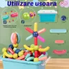 Set de Constructie Magnetica STEM 70 Piese – Bile si Tije 2D & 3D