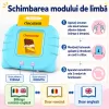Cititor de carduri educational RCO bilingv romana engleza cu 112 carduri si 448 cuvinte pentru copii 3 ani plus