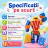 Set Educativ Alfabet cu Roboti Transformabili, 26 Litere, Jucarie STEM pentru Copii 3 Ani+