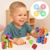 Set Educativ Alfabet cu Roboti Transformabili, 26 Litere, Jucarie STEM pentru Copii 3 Ani+