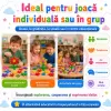 Set de constructie STEM Fun Blocks Educational cu aproximativ 36 de piese colorate conectabile si plansa cu modele