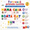 Set educational Montessori cu 160 de litere colorate A–Z pentru snuruit, sortare si formarea cuvintelor