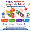 Set de constructie STEM - Fun Blocks Educational, Forme Geometrice Interconectabile, + 3 ani