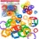 Set de constructie STEM - Fun Blocks Educational, Forme Geometrice Interconectabile, + 3 ani