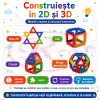 Set de constructie STEM - Fun Blocks Educational, Forme Geometrice Interconectabile, + 3 ani