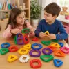 Set de constructie STEM - Fun Blocks Educational, Forme Geometrice Interconectabile, + 3 ani