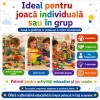 Set de constructie STEM Fun Blocks Educational ConnectiX cu 28 de piese colorate si plansa cu modele